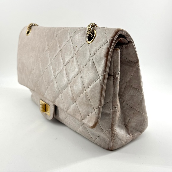 Sale!Chanel Icing Marble Aged Leather 2.55 Reissue 227 Classic Flap Bag - Picture 6 of 13